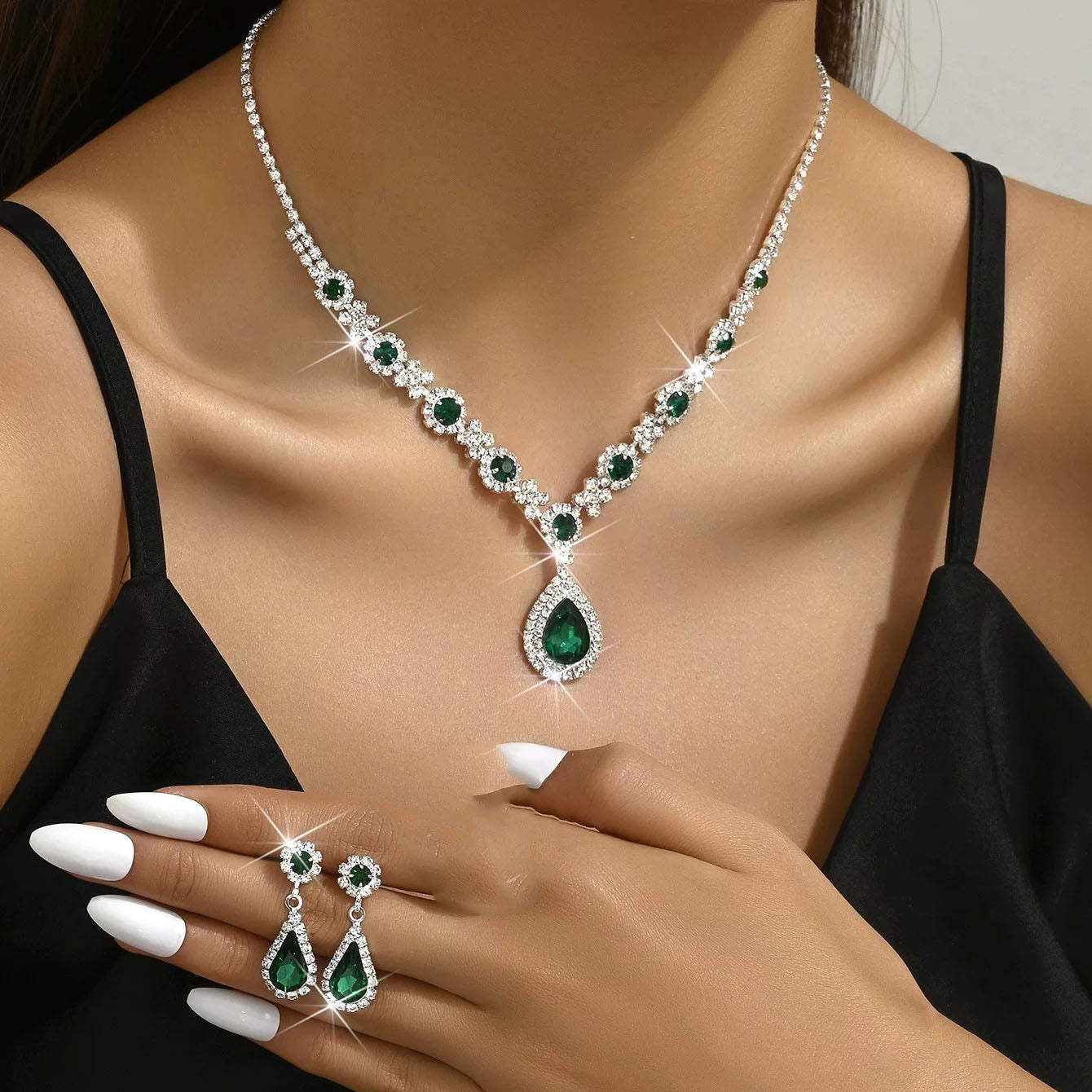 Sapphira Necklace Set | Sterling Silver