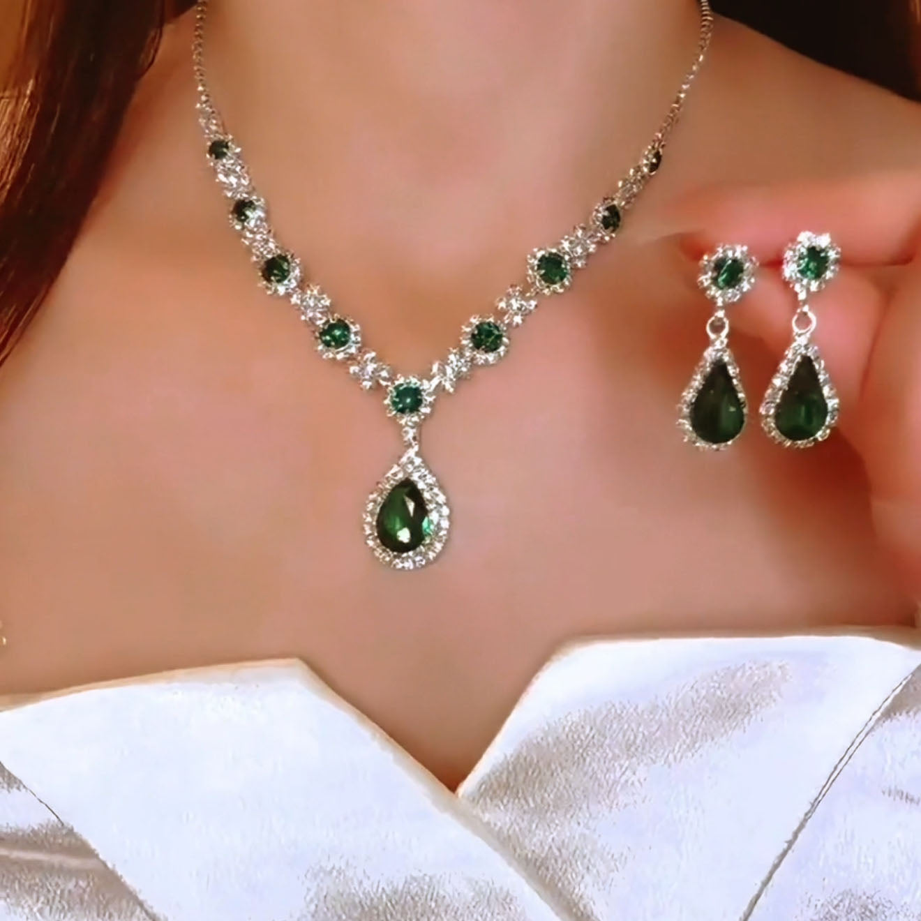 Sapphira Necklace Set | Sterling Silver