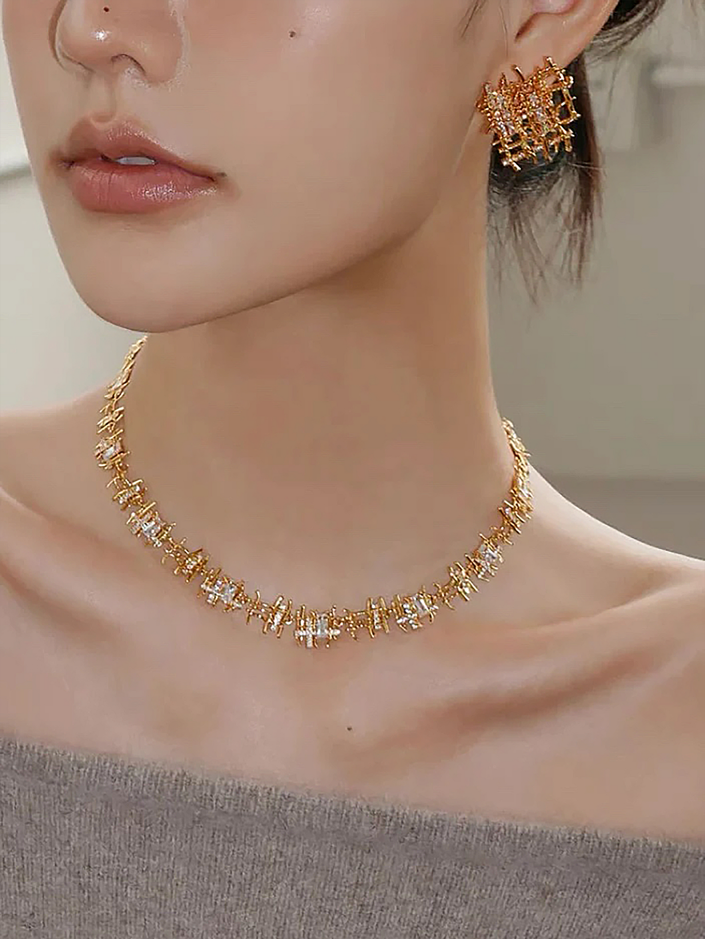 Tess Necklace Set | 24k Gold Plated