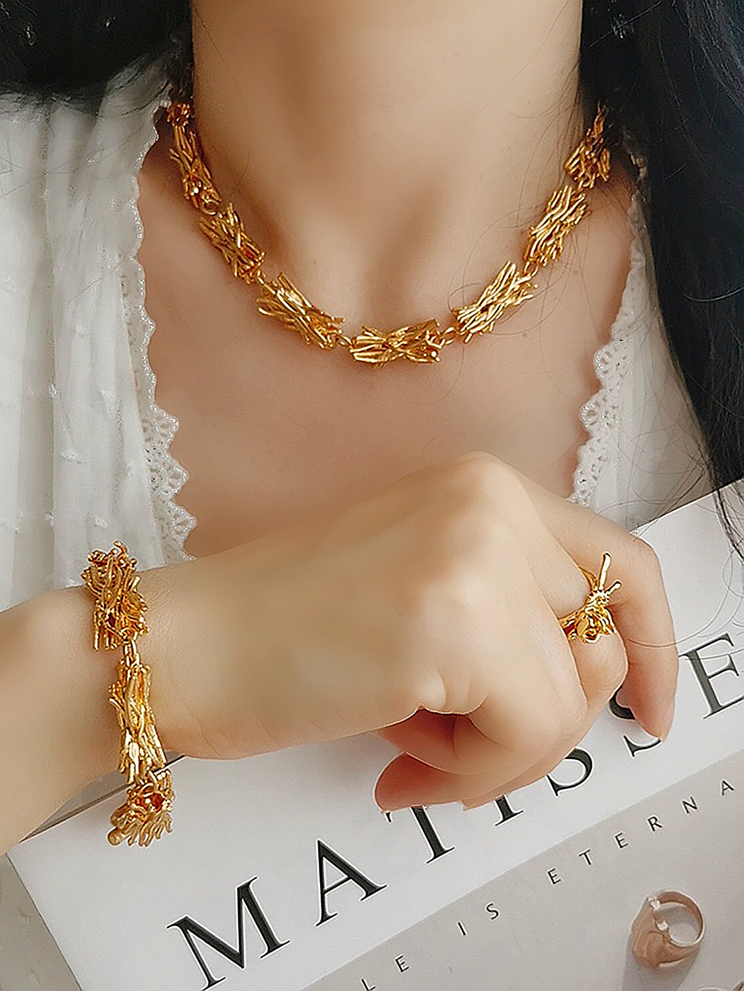 Dorothea Necklace Set | 24k Gold Plated